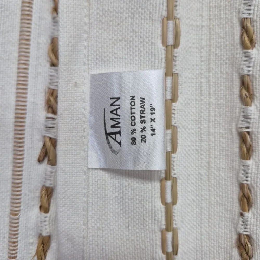 Aman Woven Cotton & Straw 4pc‎ Placemats  19